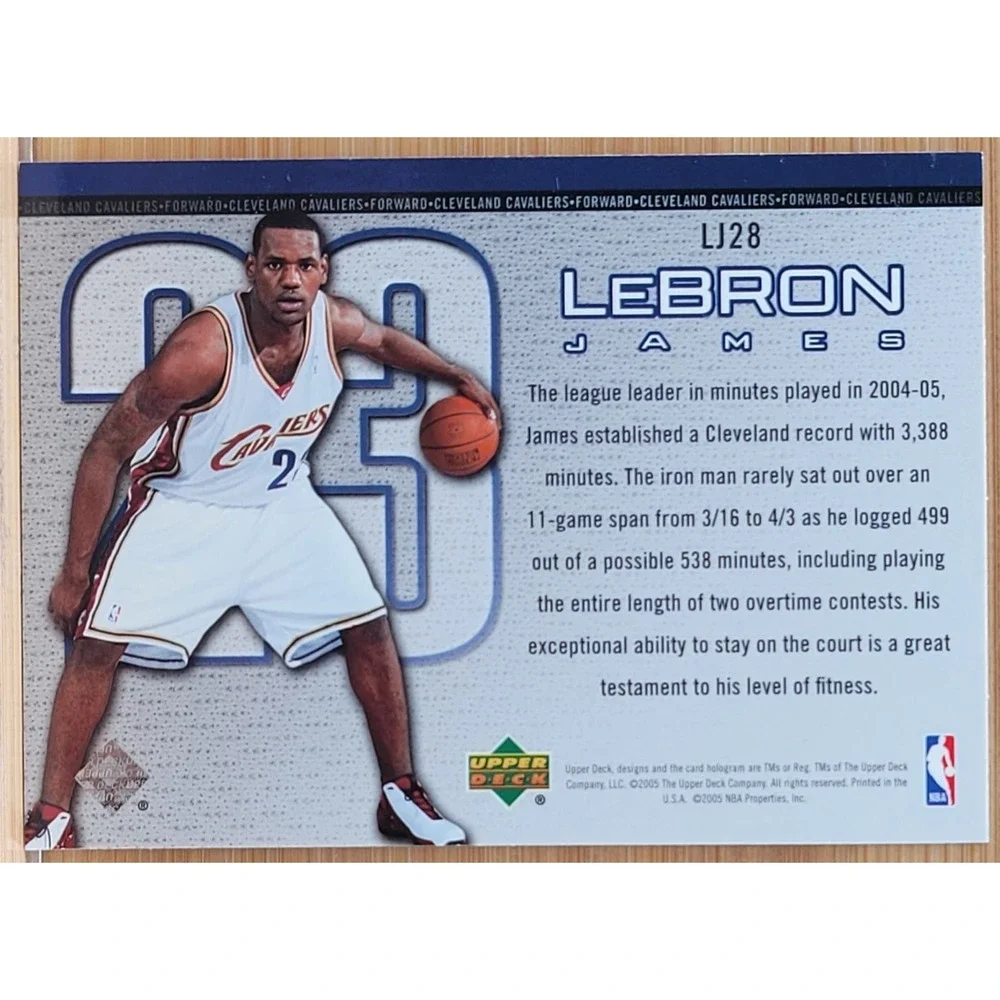 2004-05 UPPER DECK LEBRON JAMES ROOKIE‎ OF THE YEAR #LJ28